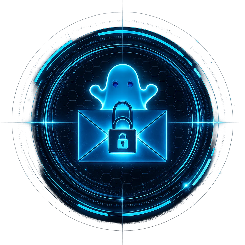 PhantomLink ghost and encrypted envelope icon